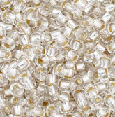 11/0 Preciosa Seed Beads Crystal Silver Lined #34969